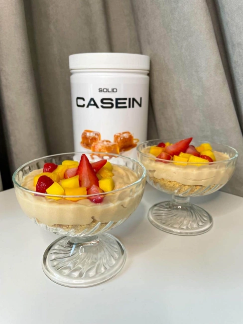 Saltet karamelpudding med digestivebund