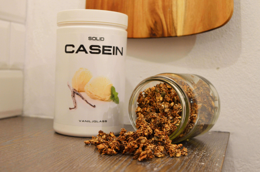 Granola med smag af vanilje og kanel