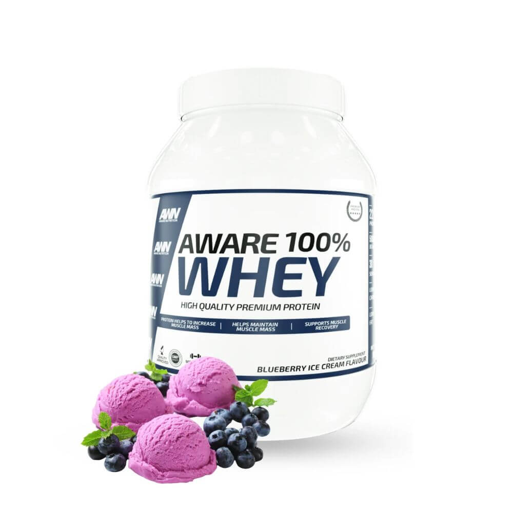 Aware Nutrition 100% Whey, 900 g (BlÃ¥bÃ¤rsglass)