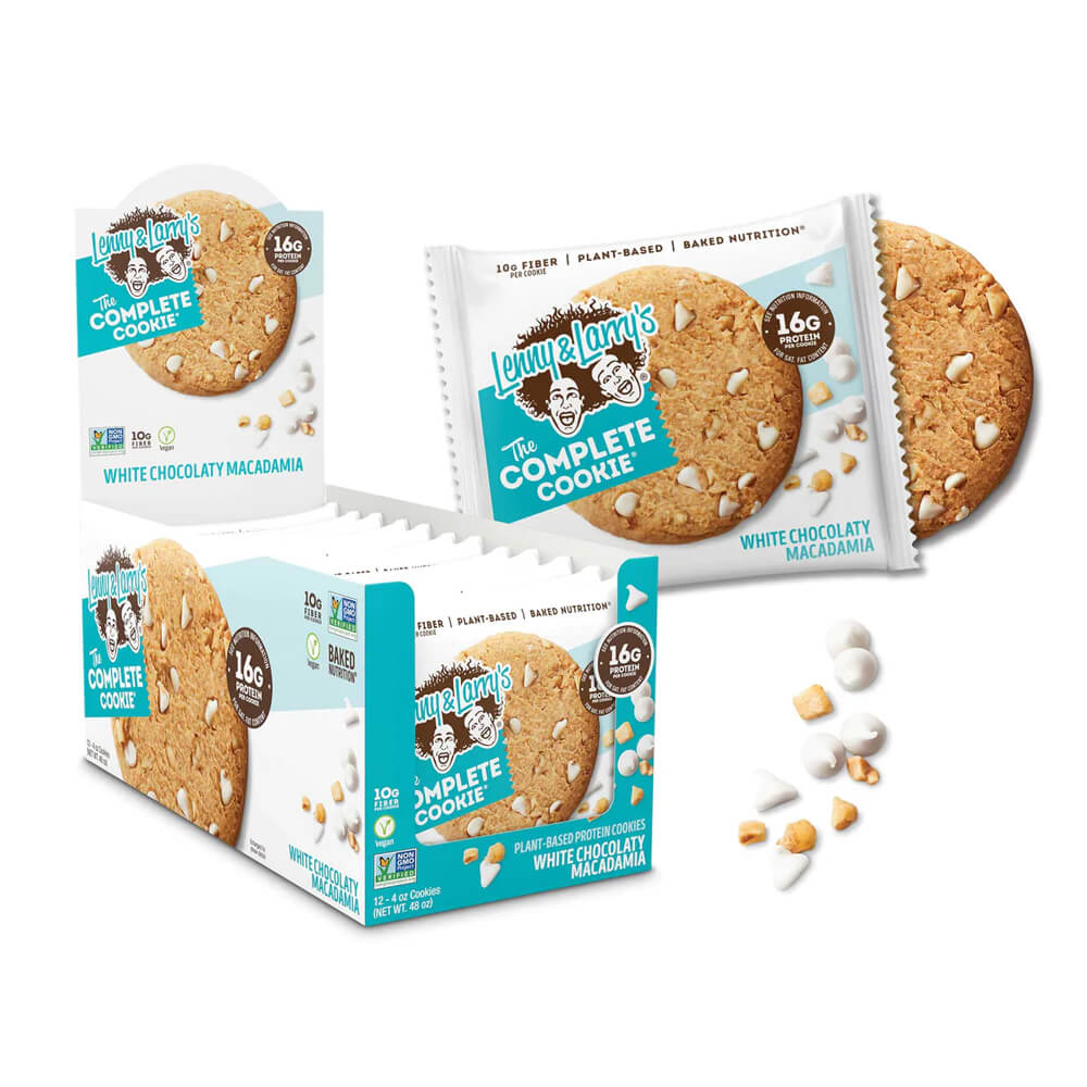 12 x Lenny &amp; Larry´s The Complete Cookie, 113 g (White Chocolate M