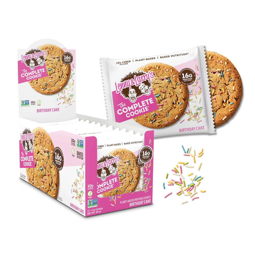 12 x Lenny &amp; Larry´s The Complete Cookie, 113 g (Birthday Cake)