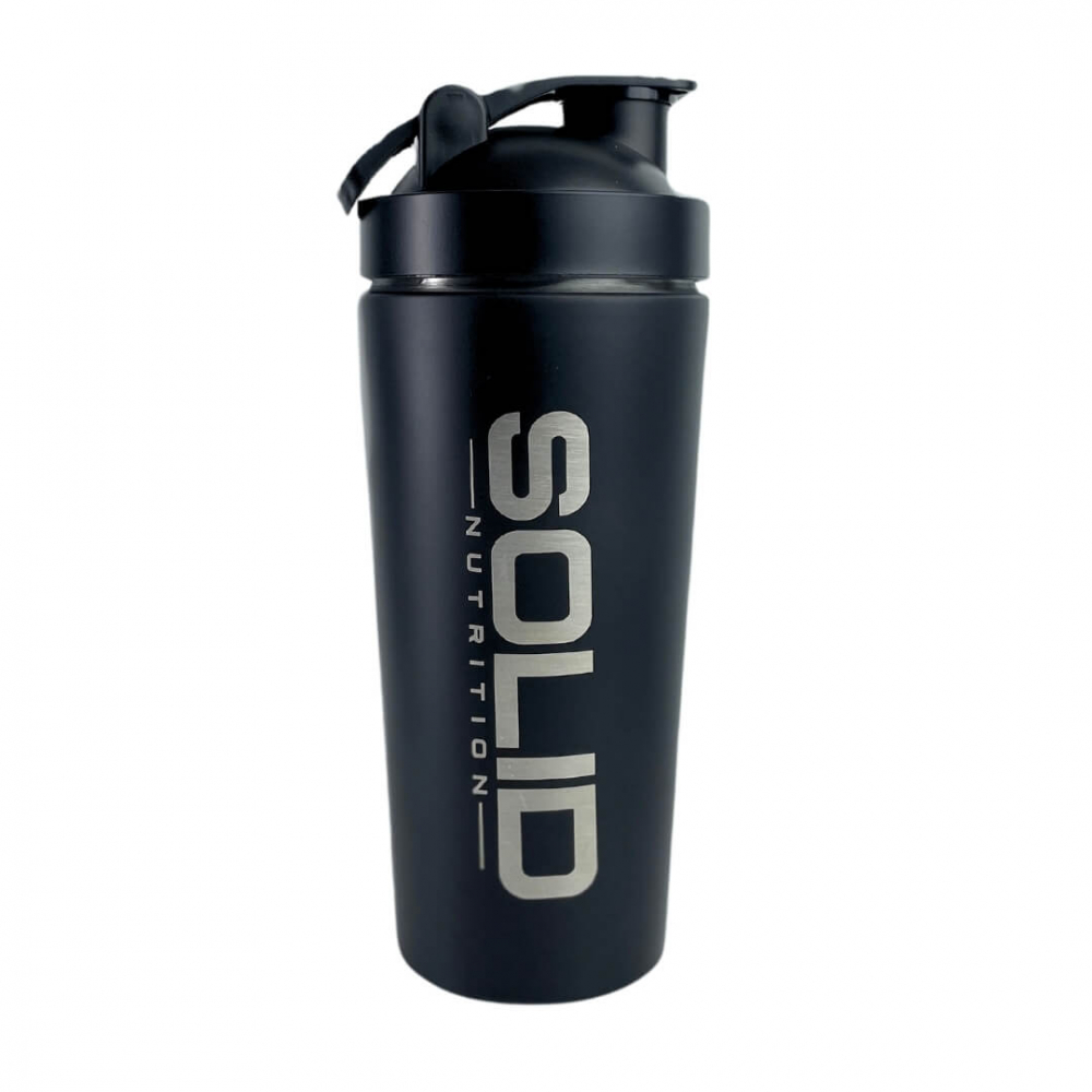 SOLID Nutrition Stainless Steel Shaker, 750 ml (Black)