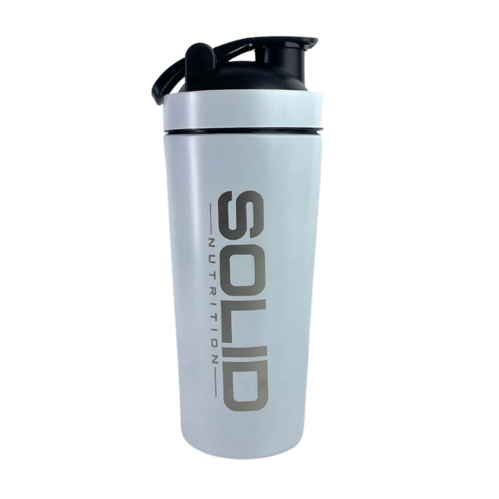 SOLID Nutrition Stainless Steel Shaker, 750 ml (White)