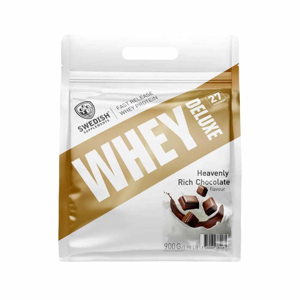 Swedish Supplements Whey Deluxe, 900 g (Heavenly Rich Chocolate)