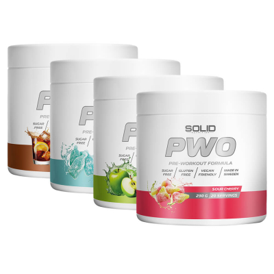 4 x SOLID Nutrition PWO, 230 g