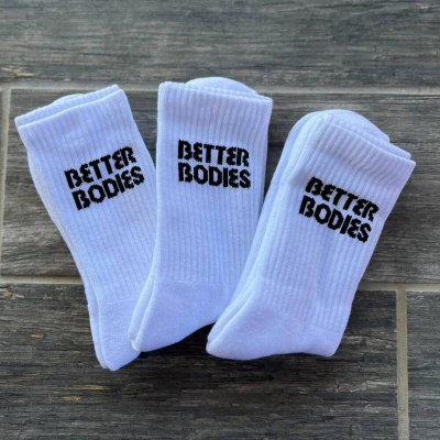 Better Bodies Crew Socks 3-pack, White