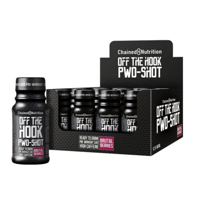 12 x Chained Nutrition Off The Hook PWO-Shot, 60 ml (Brutal Berries)