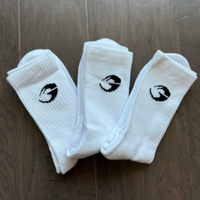 GASP Crew Socks, 3-pack, White