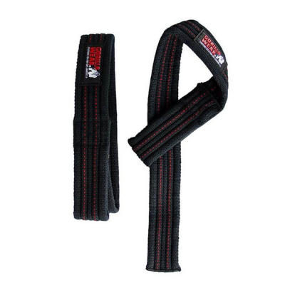 Gorilla Wear Gear Hardcore Lifting Straps, black/red