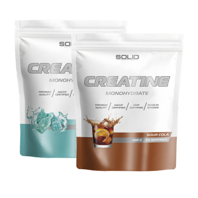 2 x SOLID Nutrition Creatine Monohydrate, 400 g