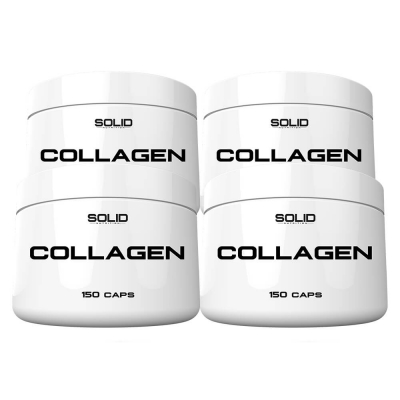 4 x SOLID Nutrition Collagen, 150 mega caps