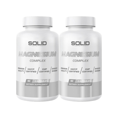 2 x SOLID Nutrition Magnesium Complex, 90 caps