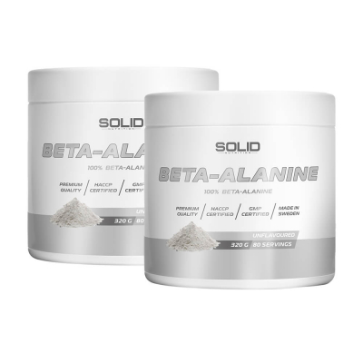 2 x SOLID Nutrition Beta-Alanine, 320 g