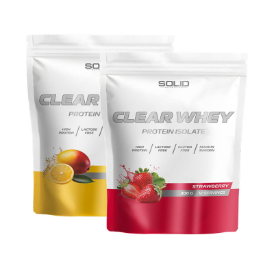 2 x SOLID Nutrition Clear Whey, 300 g
