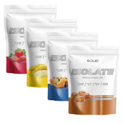 4 x SOLID Nutrition Isolate, 750 g