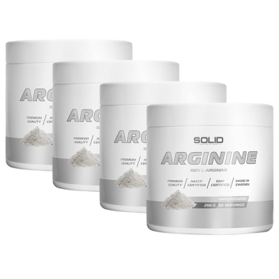 4 x SOLID Nutrition Arginine, 250 g
