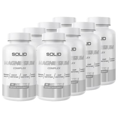 8 x SOLID Nutrition Magnesium Complex, 90 caps