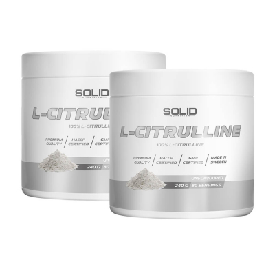 2 x SOLID Nutrition L-Citrulline, 240 g