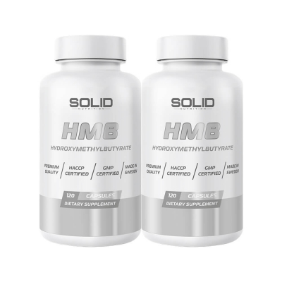 2 x SOLID Nutrition HMB, 120 caps