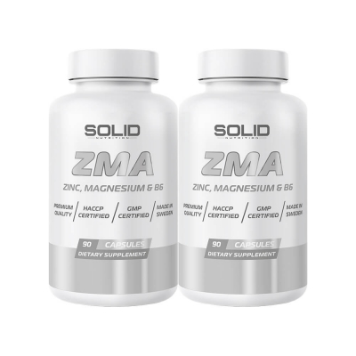2 x SOLID Nutrition ZMA, 90 caps