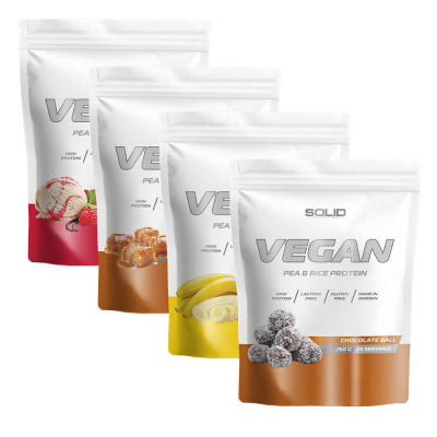 4 x SOLID Nutrition Vegan, 750 g