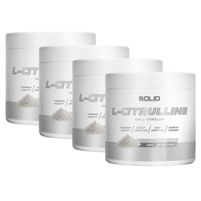 4 x SOLID Nutrition L-Citrulline, 240 g