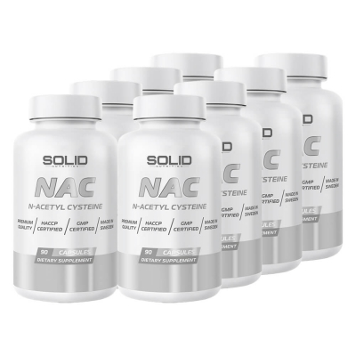 8 x SOLID Nutrition NAC, 90 caps