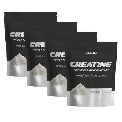 4 x SOLID Nutrition BLACK LINE Creatine, 400 g