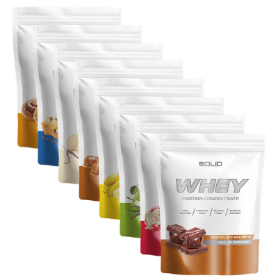8 x SOLID Nutrition Whey, 750 g