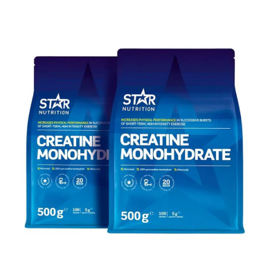 2 x Star Nutrition Creatine Monohydrate, 500 g