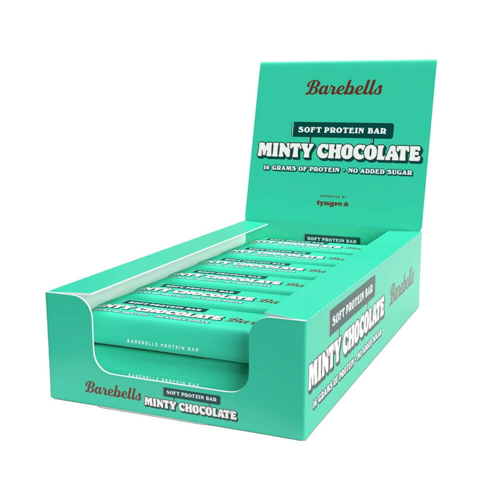 12 x Barebells Proteinbars, 55 g (Minty Chocolate) i gruppen Bars / Proteinbarer hos Tillskottsbolaget (BAREBELLS7857)