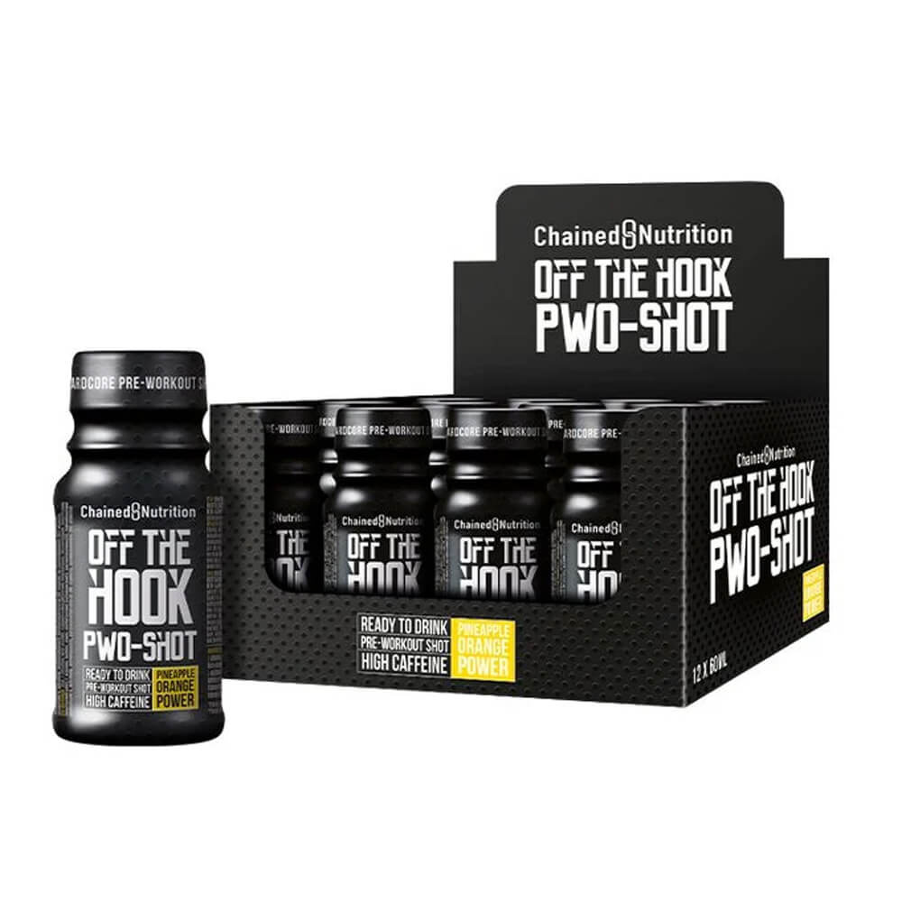 12 x Chained Nutrition Off The Hook PWO-Shot, 60 ml (Pineapple Orange Power) i gruppen Kosttilskud & Fødevarer / Præstationsforbedringer / Pre-Workout / PWO hos Tillskottsbolaget (CHAINED56734)