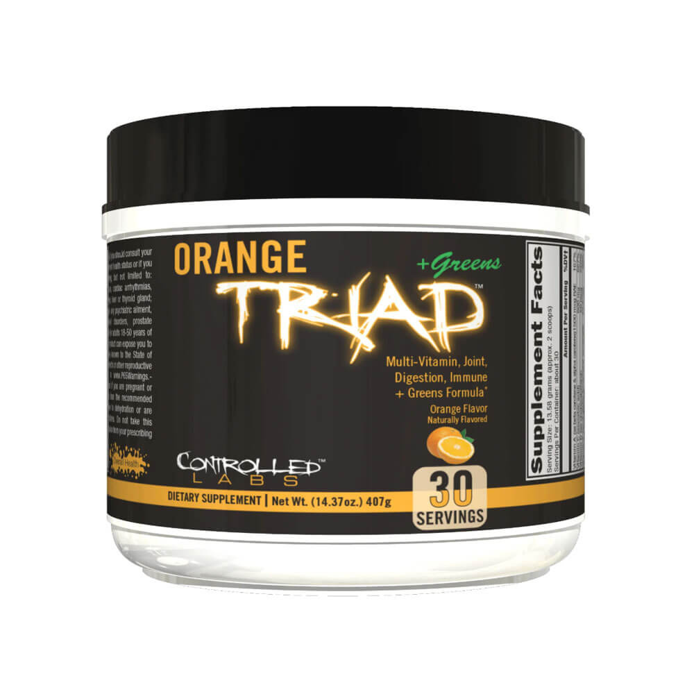 Controlled Labs Orange Triad + Greens, 30 serv. i gruppen Kosttilskud & Fødevarer / Sundhedskost / Superfoods hos Tillskottsbolaget (CONTROLLED57343)