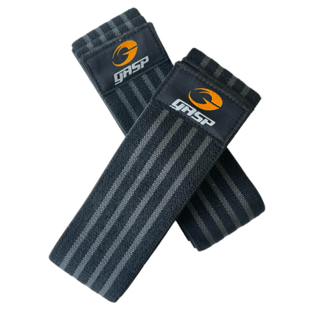 GASP Knee Wraps, Black/Grey i gruppen Træningstilbehør / Knæbind & Støtte hos Tillskottsbolaget (GASP76844)