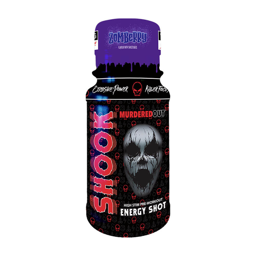 Murdered Out Shook Energy Shot, 60 ml i gruppen Kosttilskud & Fødevarer / Præstationsforbedringer / Pre-Workout / PWO hos Tillskottsbolaget (MURDEREDOUT65673)