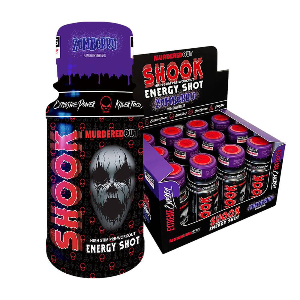 12 x Murdered Out Shook Energy Shot, 60 ml i gruppen Kosttilskud & Fødevarer / Præstationsforbedringer / Pre-Workout / PWO hos Tillskottsbolaget (MURDEREDOUT77894)