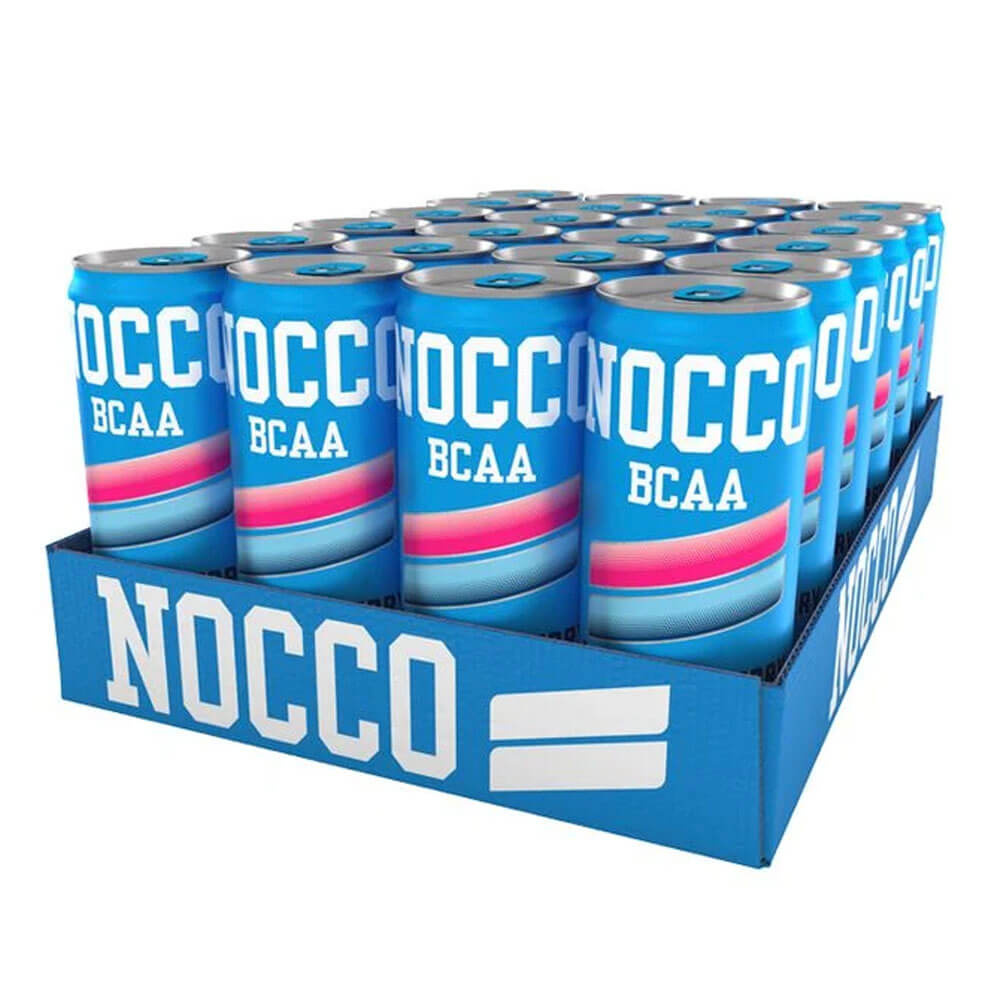 24 x NOCCO BCAA, 330 ml (Blue Raspberry) i gruppen Emne / Glutenfrie kosttilskud hos Tillskottsbolaget (NOCCO5674)