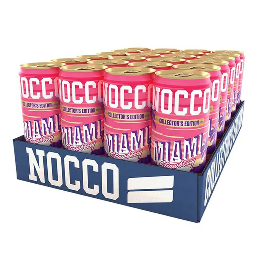 24 x NOCCO BCAA, 330 ml (Collector´s Edition Miami Strawberry) i gruppen Emne / Glutenfrie kosttilskud hos Tillskottsbolaget (NOCCO65774)