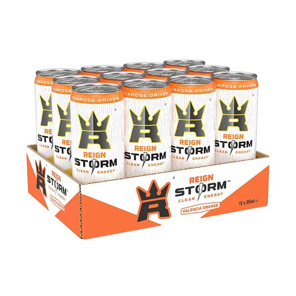 12 x Reign Storm Energy, 335 ml (Valencia Orange) i gruppen Emne / Glutenfrie kosttilskud hos Tillskottsbolaget (REIGN8864)