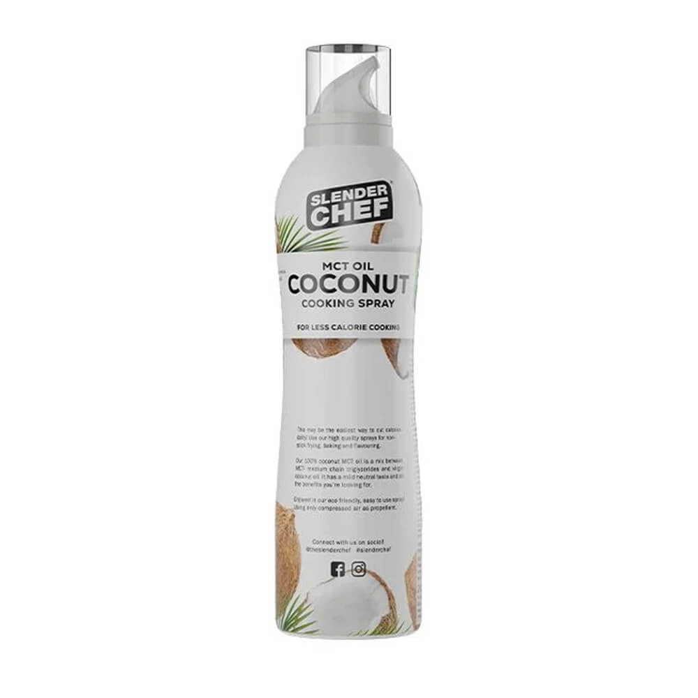 Slender Chef Cooking Spray, 200 ml, MCT Oil Coconut i gruppen Nyheder hos Tillskottsbolaget (SLENDER67783)