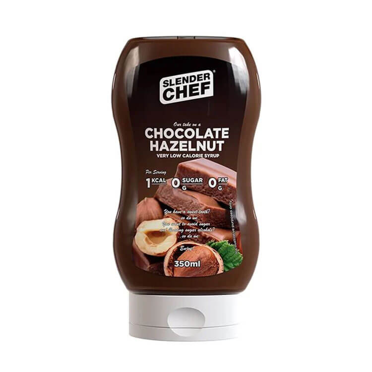 Slender Chef Dressing, 350 ml (Chocolate Hazelnut Syrup) i gruppen Kosttilskud & Fødevarer / Fødevarer / Kalorifattige saucer og toppings hos Tillskottsbolaget (SLENDERCHEF001-21)