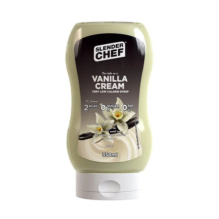 Slender Chef Dressing, 350 ml (Vanilla Cream Syrup) i gruppen Kosttilskud & Fødevarer / Fødevarer / Kalorifattige saucer og toppings hos Tillskottsbolaget (SLENDERCHEF001-24)