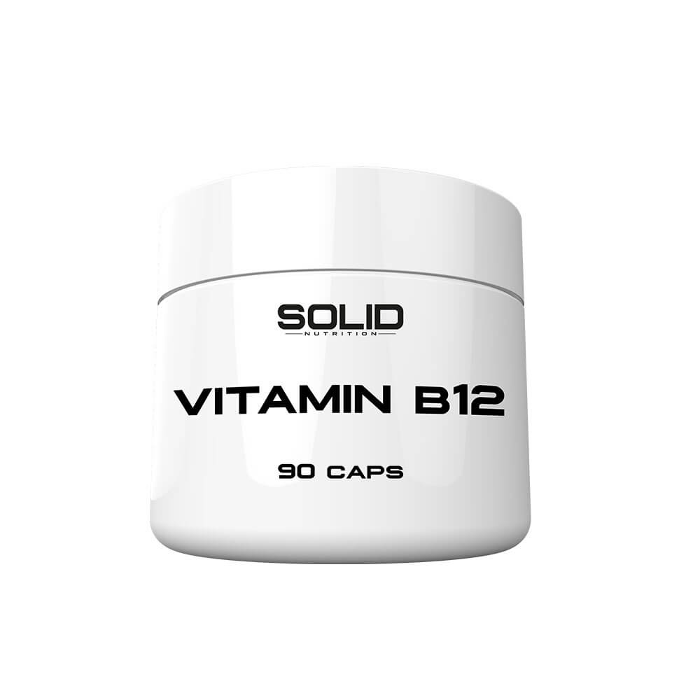 SOLID Nutrition Vitamin B12, 90 caps i gruppen Kosttilskud & Fødevarer / Vitaminer / B-vitamin hos Tillskottsbolaget (SOLID4153)