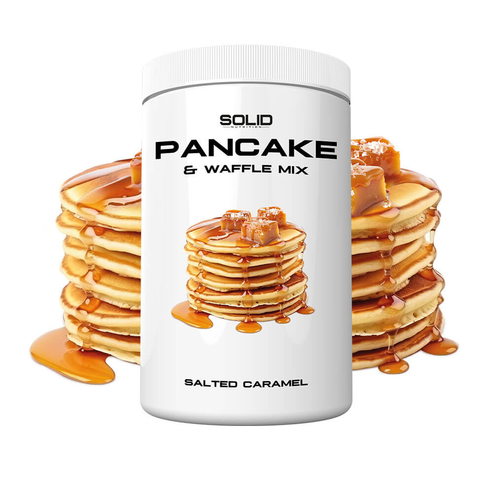 SOLID Nutrition Pancake & Waffle Mix, 750 g (Salted Caramel) i gruppen Kosttilskud & Fødevarer / Fødevarer / Proteinpandekager hos Tillskottsbolaget (SOLID65674-4)