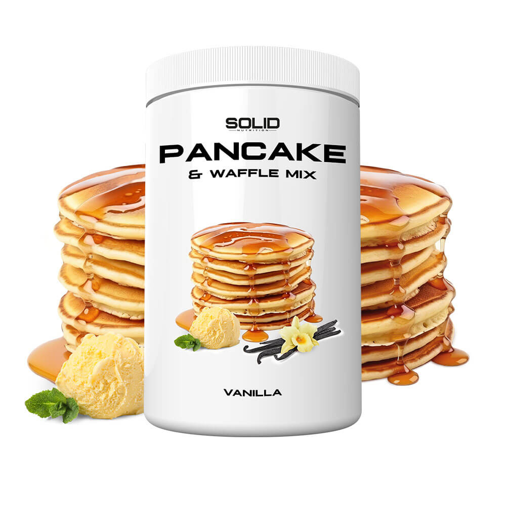 SOLID Nutrition Pancake & Waffle Mix, 750 g (Vanilla) i gruppen Kosttilskud & Fødevarer / Fødevarer / Proteinpandekager hos Tillskottsbolaget (SOLID65674-5)