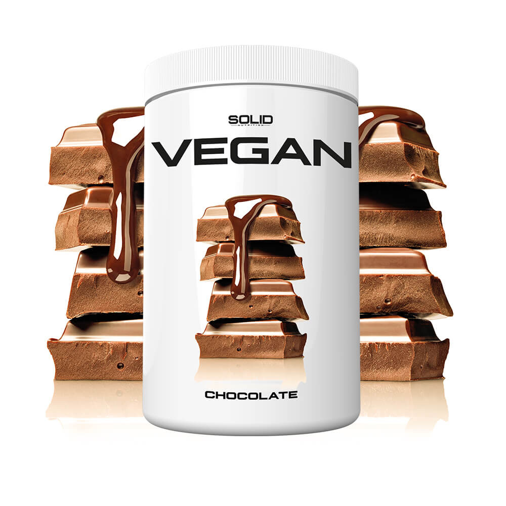 SOLID Nutrition Vegan, 750 g (Chocolate) i gruppen Kosttilskud & Fødevarer / Proteinpulver / Isolatprotein hos Tillskottsbolaget (SOLID657433-6)