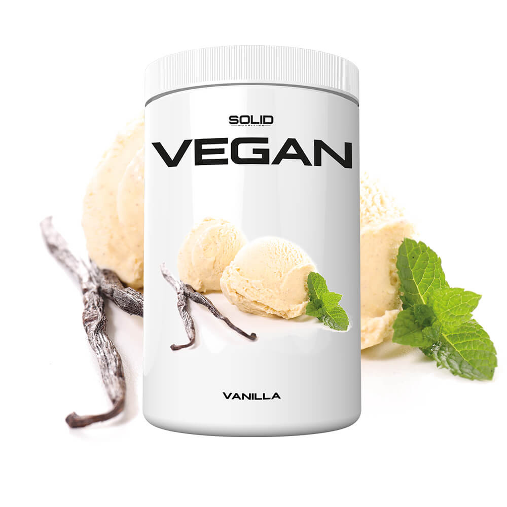 SOLID Nutrition Vegan, 750 g (Vanilla) i gruppen Kosttilskud & Fødevarer / Proteinpulver / Isolatprotein hos Tillskottsbolaget (SOLID657433-9)