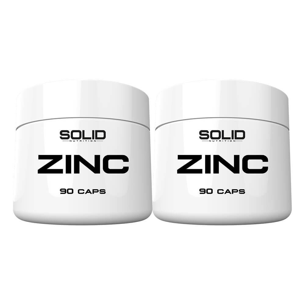 2 x SOLID Nutrition Zinc, 90 caps i gruppen Kosttilskud & Fdevarer / Mineraler / Zink hos Tillskottsbolaget (SOLID6783)