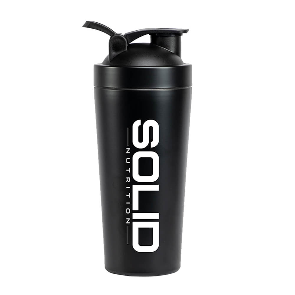 SOLID Nutrition Stainless Steel Shaker, 750 ml (Black) i gruppen Trningstilbehr / Flasker & Shakers hos Tillskottsbolaget (SOLID687)
