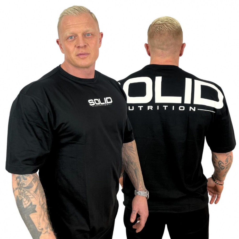 SOLID Nutrition Oversized Tee, black i gruppen Træningstilbehør / Træningstøj hos Tillskottsbolaget (SOLID76844)